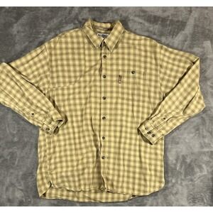 Columbia Shooting Shirt Mens XL River Lodge Olive Long Sleeves Fishing